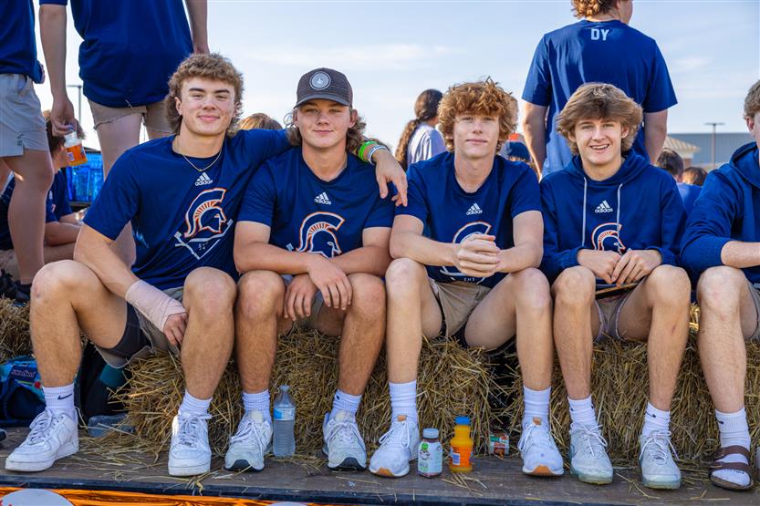 Students at the Summit High homecoming parade